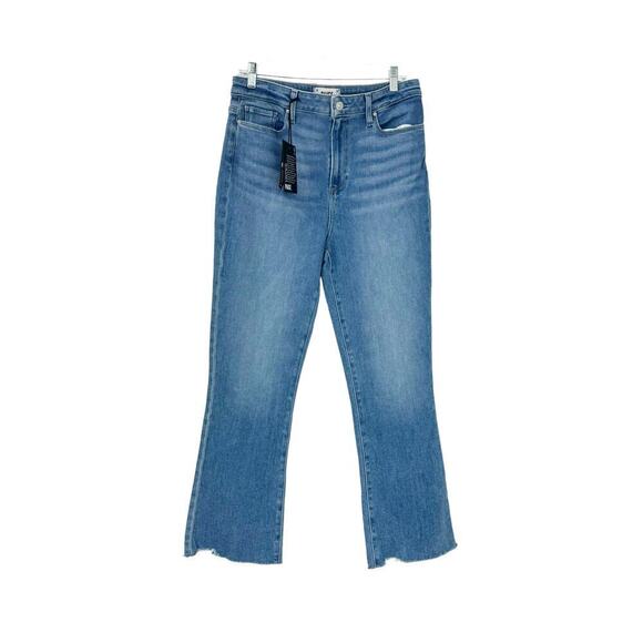 Paige Claudine Darling Wisiesta Hem Slim Boot Cut Jean Denim Blue Size 31 NWT - Picture 13 of 15
